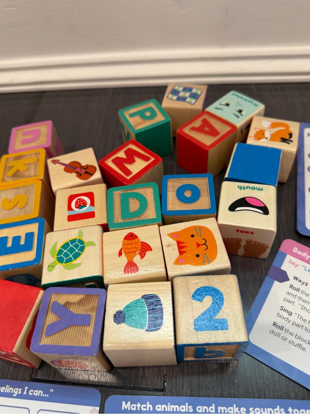 Ms. Rachel Multicolor Wooden Alphabet & Number Block Learning Set Activity Cards - Picture 7 of 10
